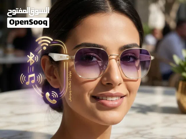نظارة سمارت  نظام صوتي مفتوح: تتيح لك الاستمتاع بالموسيقى وإجراء المكالمات بوضوح عالي. اتصال بلوتو