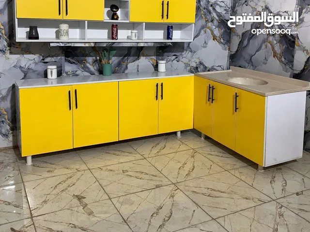 كاونتر خشب تركي# قياس مترين ارضي وملحق وسنك متر وعشرين