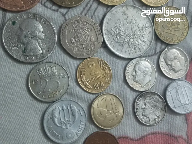 مجموع من العملات القديمه من زمان الاجنبيه للبيع