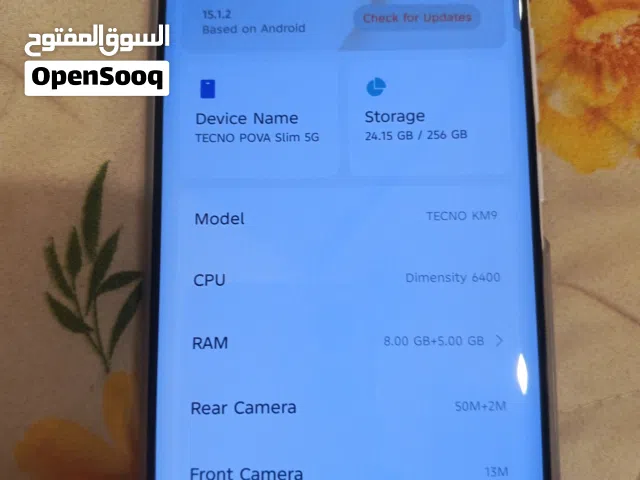 Tecno pova slim 8gb Ram 256gb