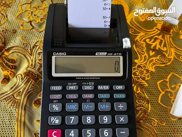 كاسيو آلة حاسبة للطباعة الرقمية بشاشة سعة 12 رقماً طراز HR-8TM-BK أسود