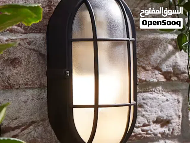 Bulkhead Oval Grill Wall Light - مصباح حائط Bulkhead بيضاوي مع شبك – حامل 2×E27