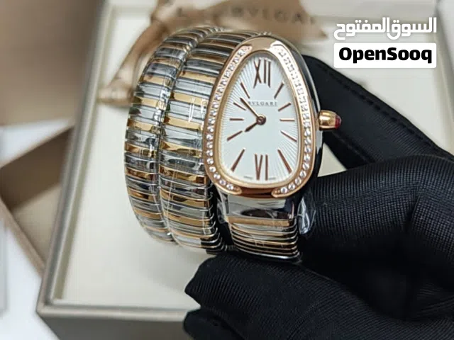 Bvlgari Rose Gold Metallic Stainless Steel Women Watch