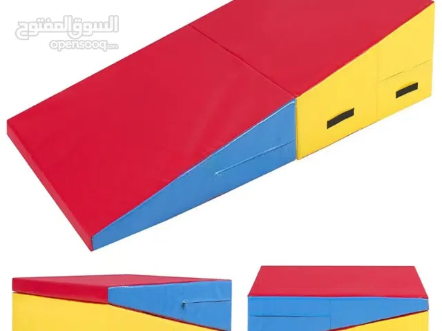 منحدر جمباز،بساط جمباز قابل للطي عالي الجودة مقاس 120*60*36سم.