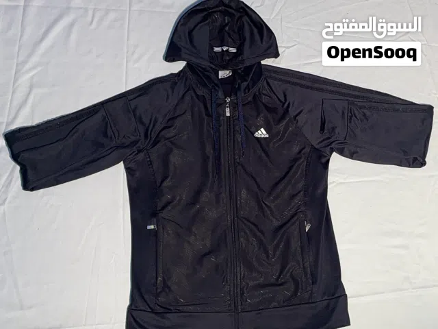 Adidas Men’s Black Jacket Hooded Lightweight Reflective Logo Excellent Condition Stylish