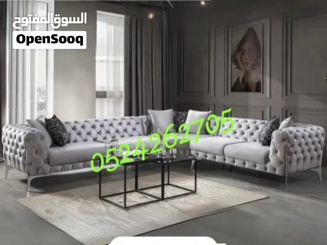 طقم كنب جلد/قماش بحالة رائعة – Premium Quality, Excellent Price