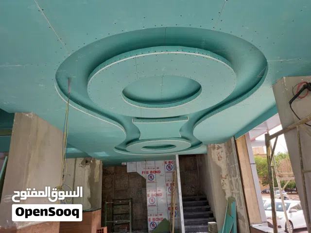 دیکورات الجبسات الجبسم بورد سیمنٹ بورد سقف مستار شیبورد بدیل خشب بدیل رخام