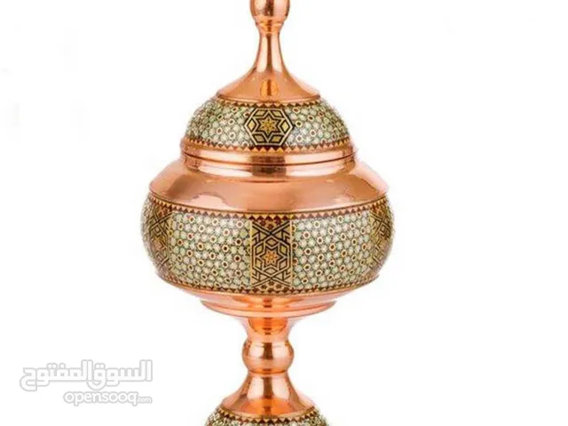 وعاء نحاسي لتقديم الشوكولاتة مزخرف بالخاتم