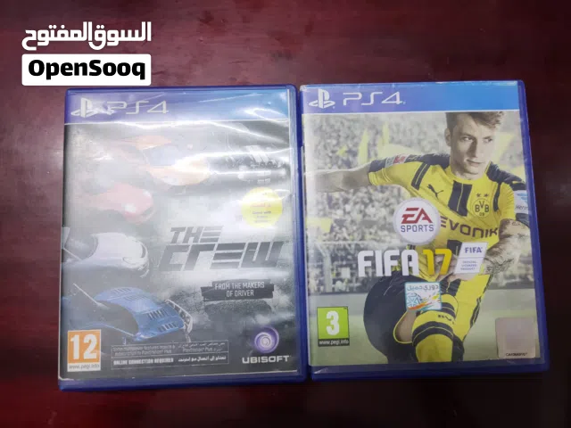 ألعاب بلايستيشن 4 للبيع اسم الالعاب  (FIFA 17 + The Crew)
