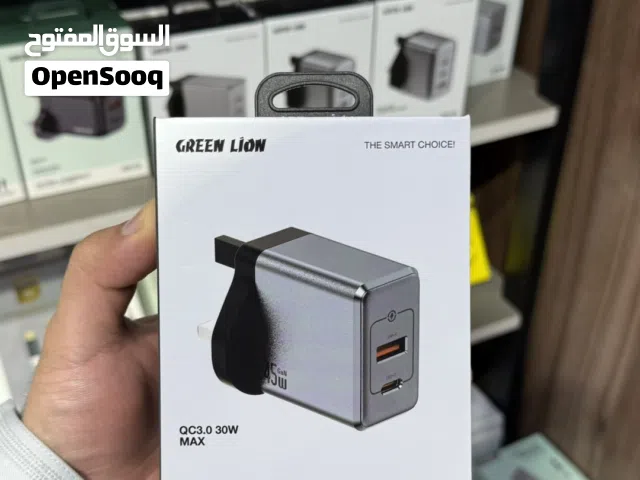 شاحن جداري من جرين ليون بقوة 45W , منفذ USB-A ومنفذ USB-C جديد ضمان سنة