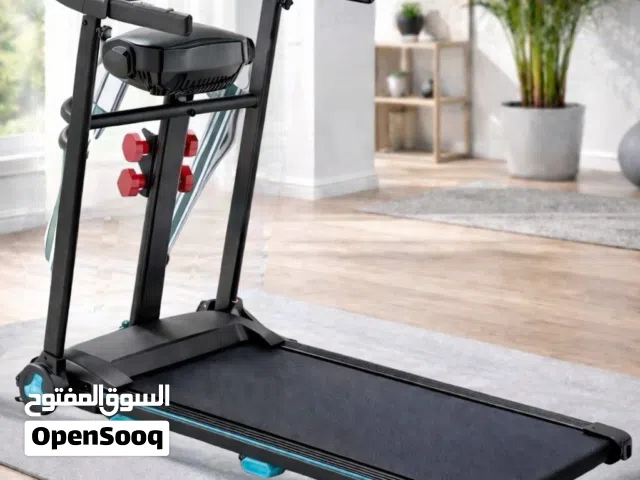 جهاز تردمل مشي يحمل وزن 110 كغم  مع جهاز رجاج تكسير الدهون قابل للطي مكفول سنتين  مع مشد البطن الحرا