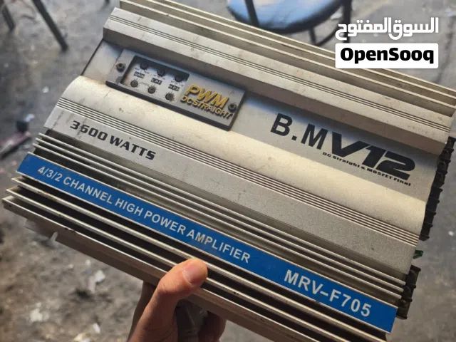 أمبليفاير سيارة B.M V12 بقوة 3600 واط (4 قنوات) - بحالة ممتازة