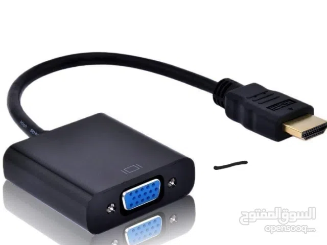وصلة تحويل من VGA إلى HDMI   الجهاز جديد كليًّا  بتحول إشارة الـVGA إلى HDMI بكل سهولة، مناسب