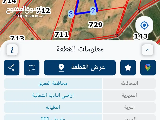 للبيع قطعتين متلاصقه 50 دونم أرقام القطع 728 و705 واجهه 400 متر
