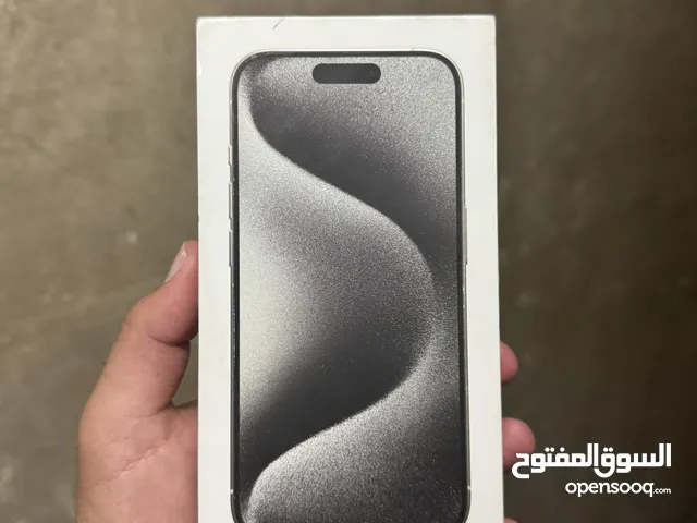 iPhone 15 Pro 128GB NEW NO AVTIVE جديد بالكرتونة اللون الابيض وارد شرق اوسط AAA كفالة 3 سنوات