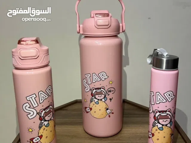 قناني مي STAR وردي كيوت – 3 قطع  جداد تمامًا