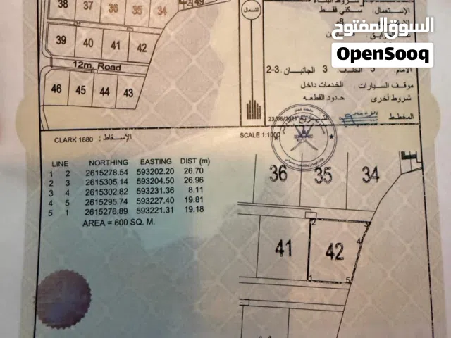للبيع ارض سكنيه مربع الصومحان بولايه بركاء