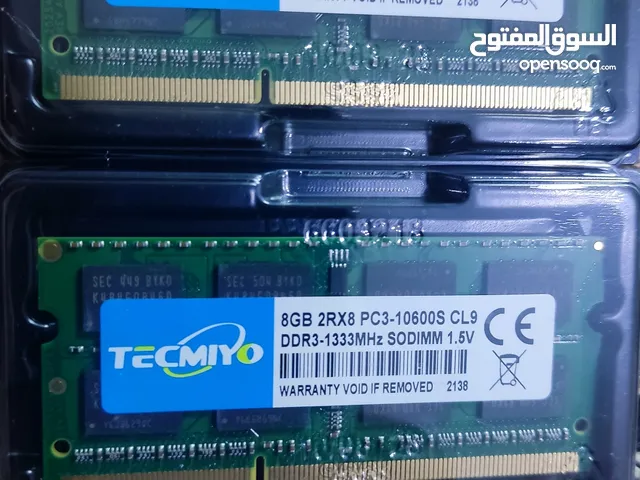 رام لاب توب عدد 2 سامسونج 2×8 يعني 16 جيجا بسعر حرق  RAM DDR3 8G×2 1333 1.5V