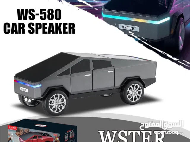 Haut parleur portable Bluetooth en forme de voiture pick-up avec écran et lumière LED festive