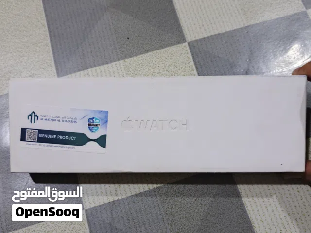 ساعه ابل اصدار 11 حجم 46mm لون سيرفري وذهبي جديدة فول مواصفات ما يحتاج احجي هواي اخر موديل وابل جديد