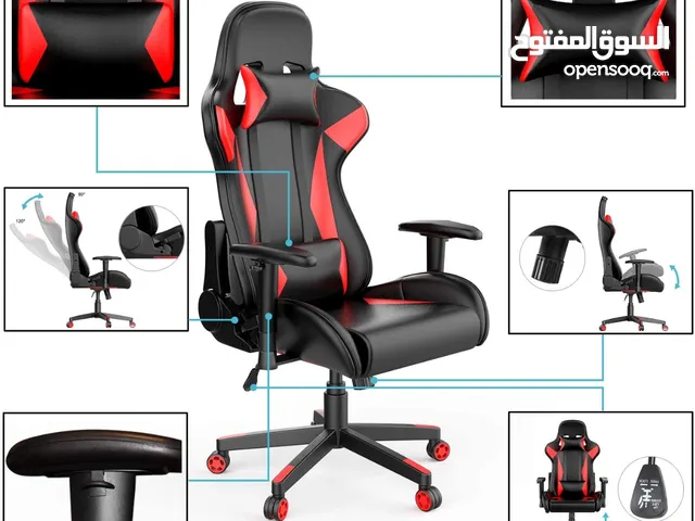 كرسي ألعاب أسود وأحمر جيمنج  بمواصفات رائعة  ومريحة GAMING CHAIR 