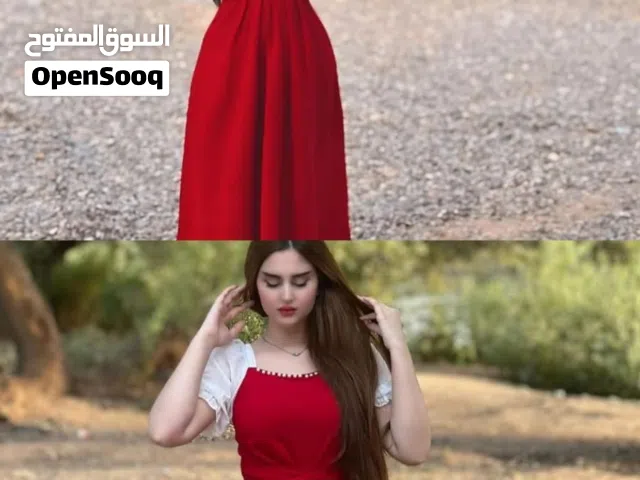 فستان أحمر لبستة مرة واحدة
