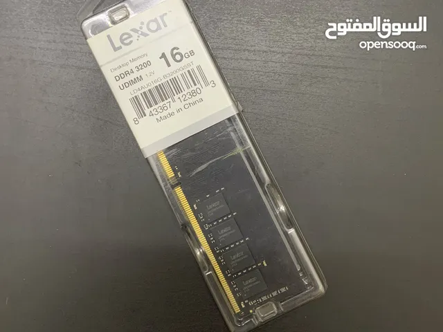 For sale Lexar 16 GB DDR4 3200 MHz RAM Stick – Like-New Condition للبيع 16 جيبي رام 3200 ميقاهرتز