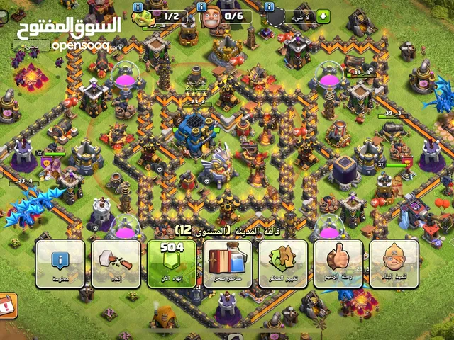 حساب كلاش كلانس لفل 108 وتاون 12