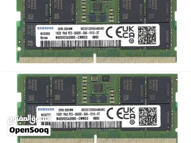 رامات سامسونج لابتوب 2x16 32 DDR5  5600 كوري التفاصيل بالوصف