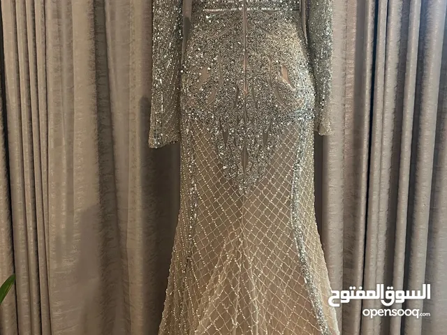 فستان شك خرز كامل اوف وايت