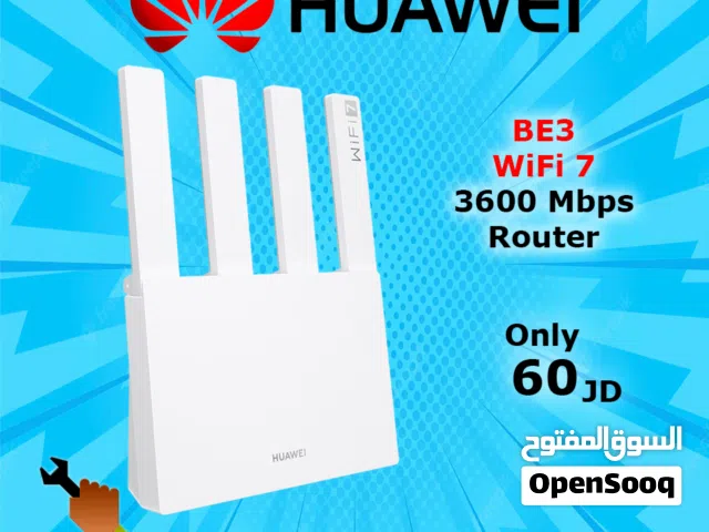 بتقنية WiFi 7 أحدث راوتر Huawei BE3 بسرعة  3600Mbpsمخصص للسرعات العالية وانترنت الفايبر