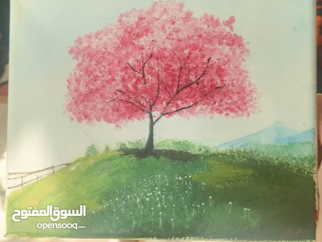 لوحات بألوان الاكريليك مع ورنيش للحفاظ عليها و تلميعها....