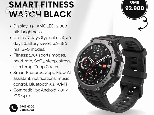 AMAZFIT T REX 3 SMART FITNESS WATCH BLACK