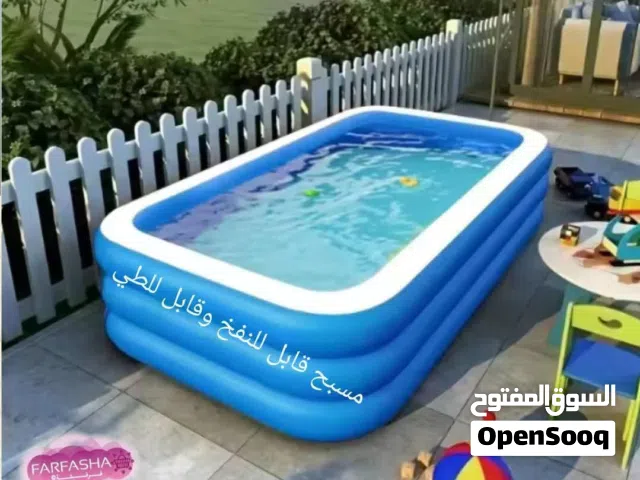 مسبح قابل للنفخ وقابل للطي الحجم الكبير  وسادات هوائية مستقلة ذات طبقات عالية الجودة