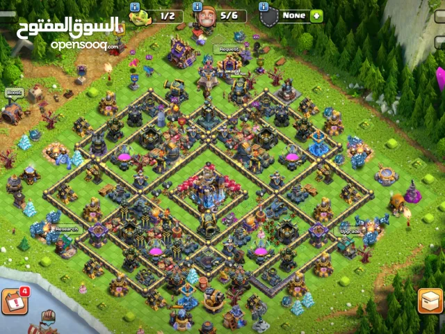 حساب كلاش اوف كلانس تاون 18 شبه ماكس ، clash of clans account almost max 18
