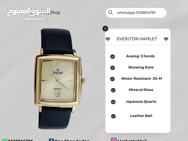 SVESTON HAMLET MEN'S WATCH سفستون جلد اصلية جديده مع كرت الضمان ودليل التشغيل وعلبة