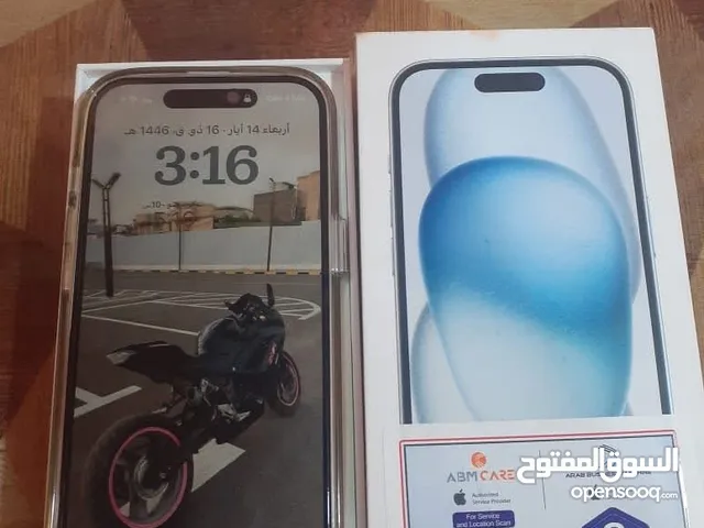 ايفون 15 عادي ماستر حالة وكاله شرق اوسط بعده بالضمان مشحون فقط 52 مره