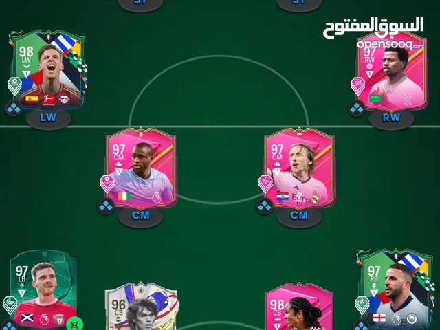 حسابFC24فيه الضاهرة98 و هالند99 و ريتات و دفجن2