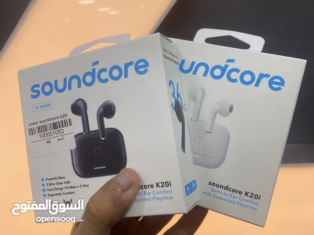 سماعة بلوتوث انكر عظم متوفرة الالون ازرق و الأسود والأبيض ومكفوله 18 شهر Anker soundcore K20i