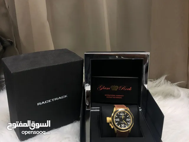 ساعه جلام روك ريس تراك للجنسين مطليه بالذهب الاصفر
