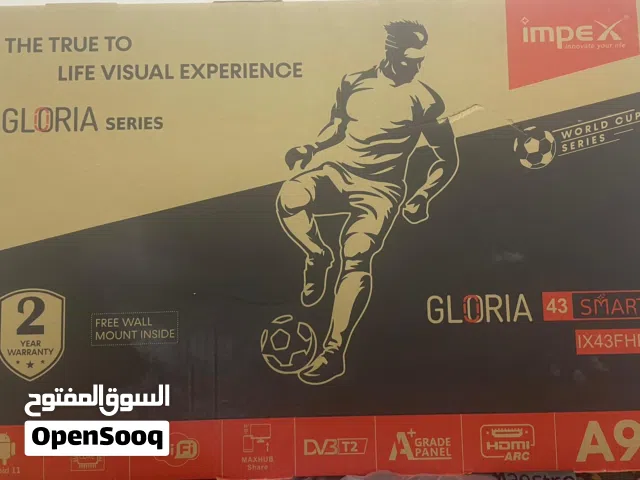 شاشة impex مستعملة شهر للبيع Smart TV FOR SALE 43 inches impex