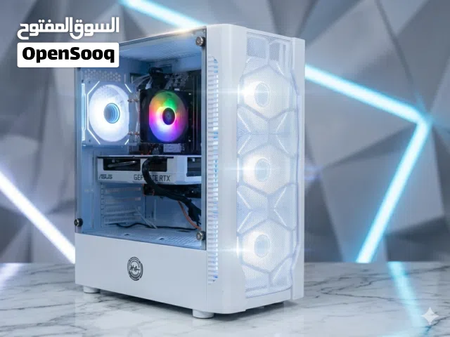 كيس جيمنج احترافي باللون الأبيض للبيع   نظيف جدا كارت 4060 مواصفات الكيس (Case Specs): ك