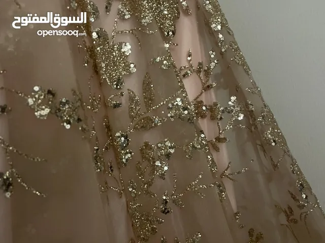 Shimmery Pink Floral Puff Dress