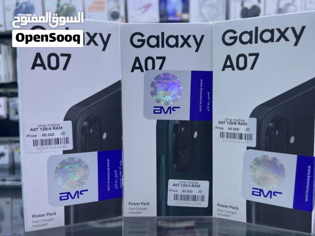 Samsung A07 ( 128 GB / 4 RAM )  سامسونج جديد بالكرتونة مع عظمة اصلية شركة سامسونج مكفول سنة