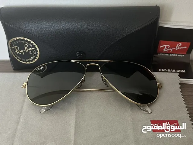 Rayban aviators gold with green lenses