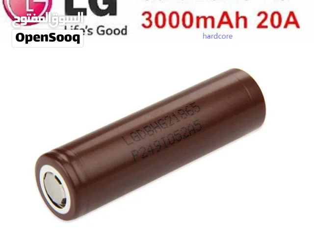 بطاريات LG اصلي ليثيوم18650  LG HG2 3.7V 3000mAh 20A Discharge Li-ion Battery
