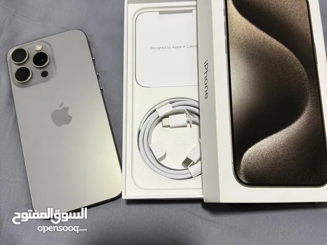 iPhone 15 Pro Max, 512gbNatural Titanium Arabic 100%