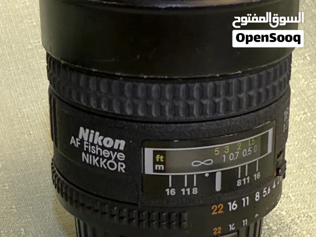 للبيع عدسة نيكون عين السمكة   fisheye  مع فلاتر خاصة للعدسة