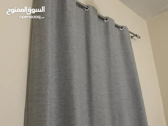 ستارة دارك شباك كبير مع حامل - Large dark window curtain with holder