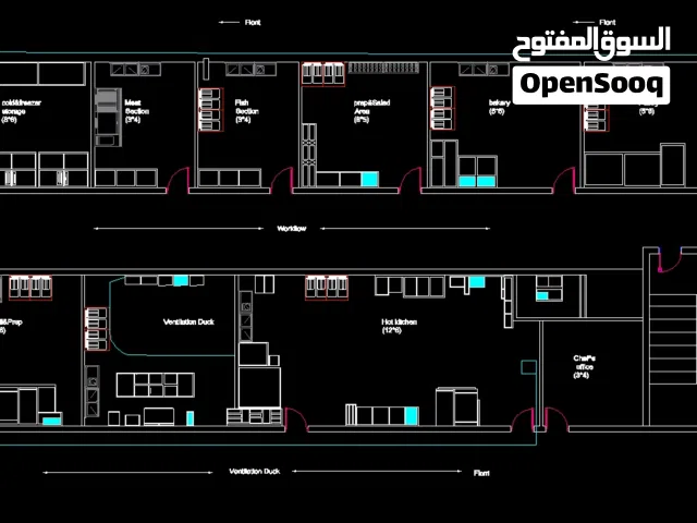 رسم محلات على برنامج الاوتوكاد